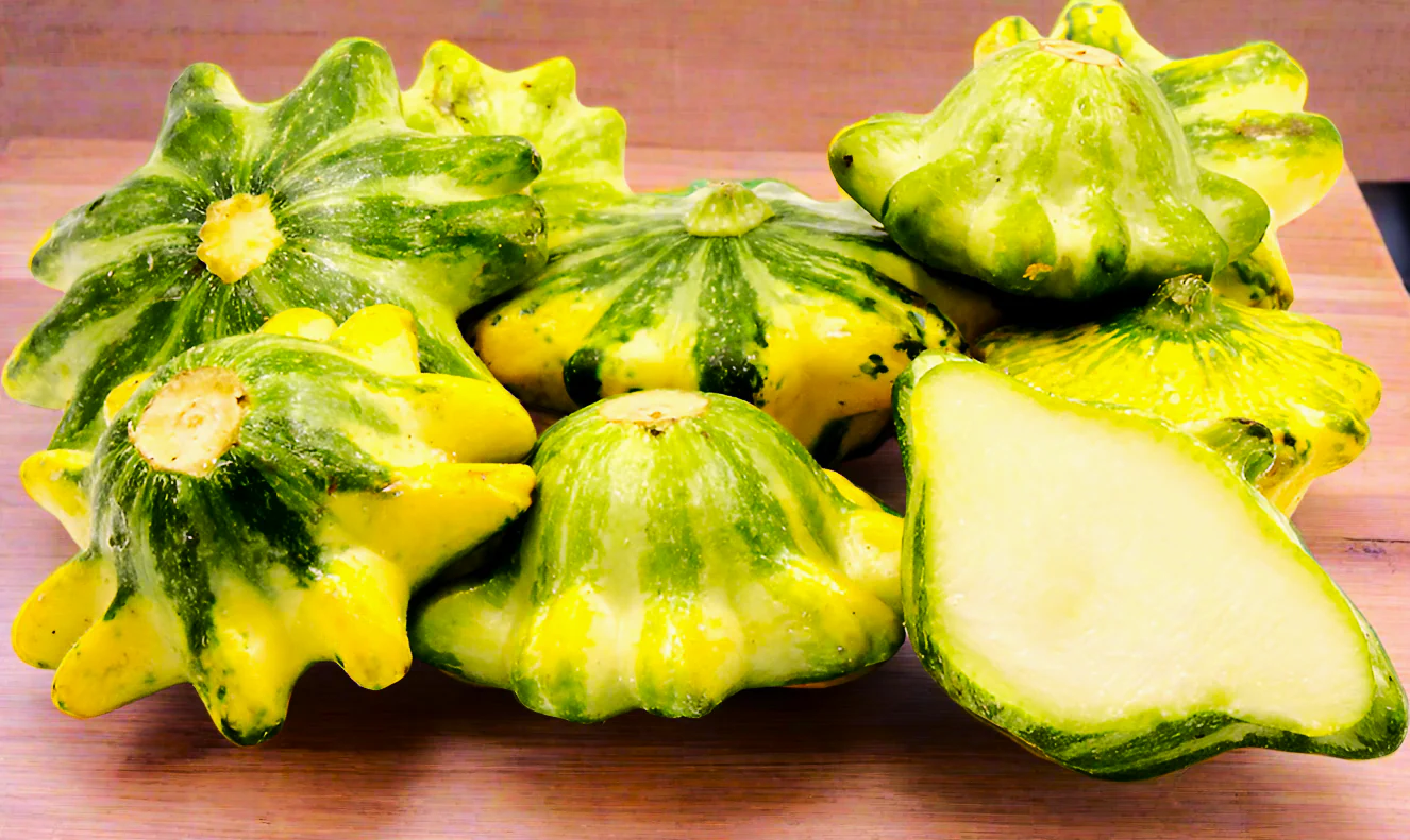 Yellow and Green Bicolor Patty Pan (Bush Scallop Squash) - Image 7
